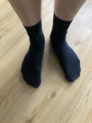 Socken drei Tage in Slippern getragen