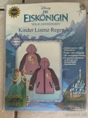 Die Eiskönigin völlig unverfroren Regenjacke Größe 98 104 NEU