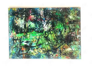 Acrylgemälde Abstrakt auf Leinwand Unikat 50x70 Preis VHS Bild 5