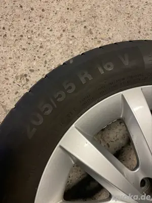 4 Original Mercedes-Benz 16 Zoll Alufelgen mit Bereifung A und B Klasse und andere Modelle. Bild 6