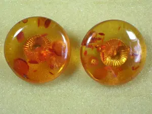 NEU: Ohrstecker 333 Gold mit Bernstein