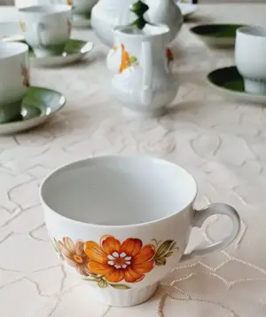 21-teiliges Kaffeeservice für 6 Personen aus Porzellan, Mitterteich Bavaria Bild 6