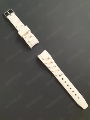 Uhrenarmband weiß Silikon 17 mm