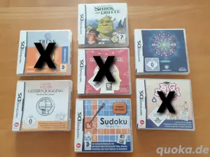 Nintendo DS Spiele - Shrek, Sudoku, Gehirnjogging, Wer wird Millionär