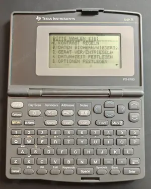 Texas Instruments Organiser PS-6700 64KB Taschenrechner Datenbank Database  