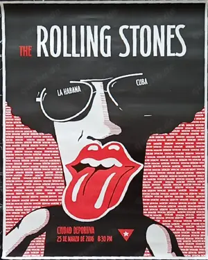 Roling Stones Konzert Plakat - Havanna Moon 2016