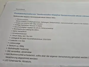 4-Rad -Seniorenroller,klappbar, 6 Kmh