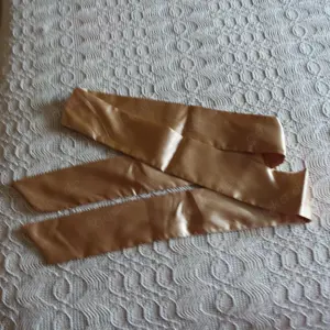 Damen - Band, Gürtel, goldfarben, schlicht, lang ca.142 cm, breit ca. 6,3 cm