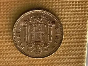 Münze Münzen Umlaufmünze Spanien 1 Peseta 1975 im Stern 79