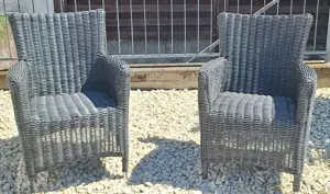 2 Gartensessel aus Polyrattan