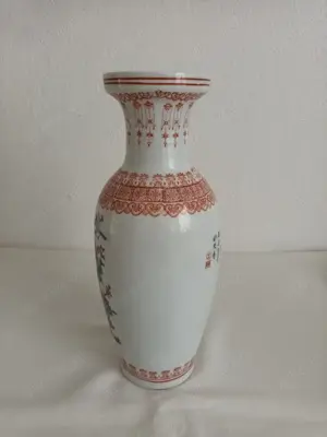 Vase chinesisch Vögel bunte Blumen Öffnung 8,5cm Bild 2