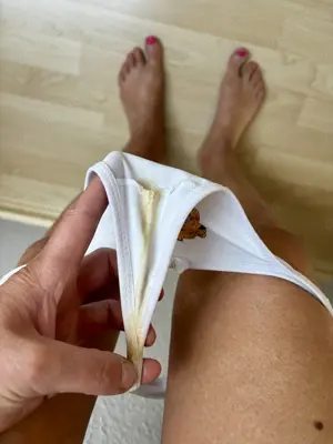 Sexy, getragenes duftes weißes String Höschen intensiv & authentisch