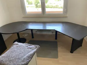 exklusiver Büro CHEF PROFI SCHREIBTISCH 345cm Breit Ingenieur Architekt Geschäfte Verträge