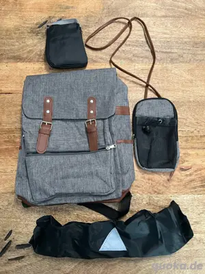 Rucksack 6 tlg. Set Grau