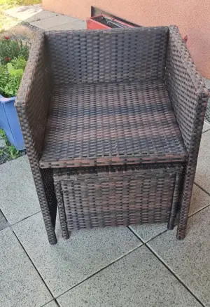 Garten Stuhl (Garten Sessel) Mit hocker Bild 5