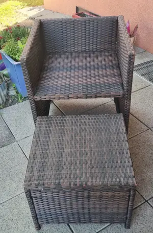 Garten Stuhl (Garten Sessel) Mit hocker