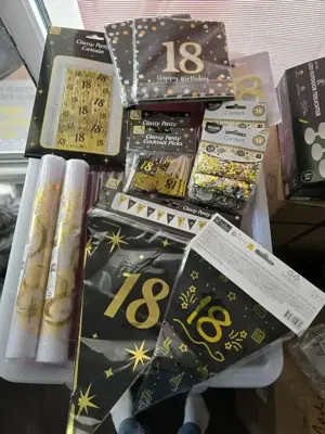 18.Geburtstag Deko Konvolut z.T originalverpackt 