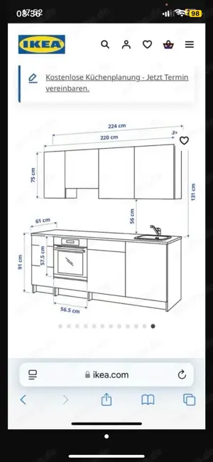 Knoxhult Ikea Küche top Zustand  Bild 4