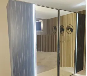 Schlafzimmerschrank, 270Bx240Hx69T mit LED-Leisten, Musterring  Ilea 