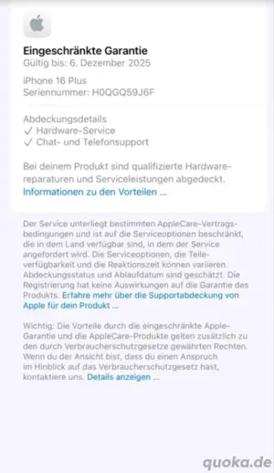 iPhone 16 plus 100% akku  Bild 3