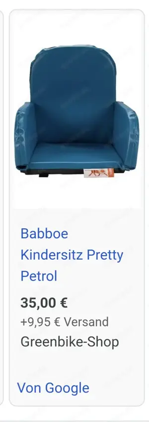 Kindersitz für Babboe Lastenfahrrad