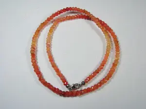 NEU: Collier   Kette mit Karneol, 925 Silber