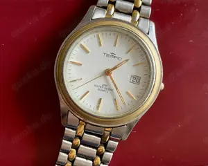 Herren TEMPIC Quartz Armbanduhr Kalender Batterie Unisex Vintage