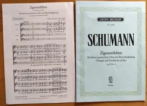 Chorpartitur Schumann Zigeunerleben, Op. 29 Nr. 3