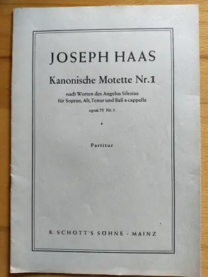 Joseph Haas, Kanonische Motette Nr. 1, opus 75 Nr. 1