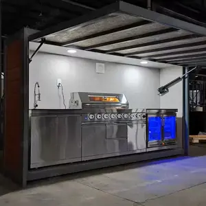 Outdoor Küche und Sichtschutz