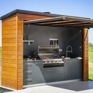 Outdoor Küche und Sichtschutz Bild 3