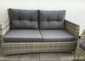 Louge Möbel Rattan grau  Bild 2