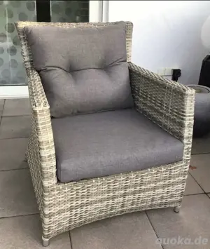 Louge Möbel Rattan grau  Bild 4
