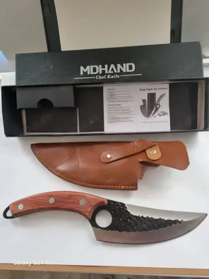 Ein Super scharfes Messer im Geschenkkarton und einem Lederetui zusammen , noch nie Gebraucht Bild 5