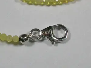 NEU: Collier - Kette mit gelben Opal, 925 Silber Karabiner Bild 4