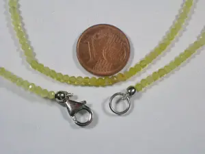 NEU: Collier - Kette mit gelben Opal, 925 Silber Karabiner Bild 3