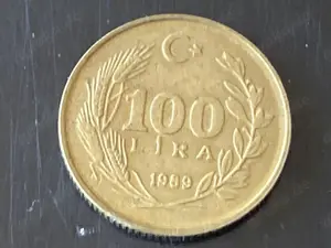 Münze Münzen Umlaufmünze Türkei 100 Lira 1989