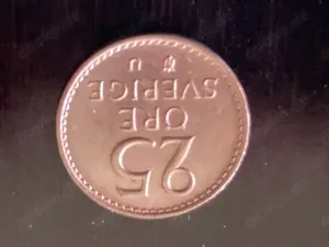 Münze Münzen Umlaufmünze Schweden 25 Öre 1973