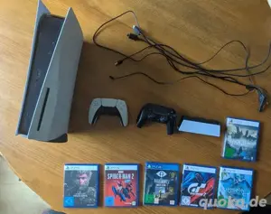 PS5 Sony spielkonsole mit 2 kontrollern und + 6 videospiel und Disc-player  , rechung 