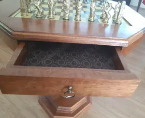 Schachtisch Holz, achteckig Bild 2