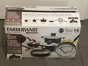 Topf und Pfannen Set Farberware Smart Control 14teiliges Topfset und Pfannenset schwarz