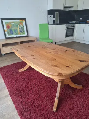  Couchtisch-oval- mit schmalen Schubfächern