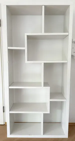Bücherregal Kadomi | Raumtrenner | Weiß Hochglanz | XXXL Lutz