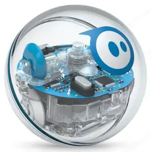 Sphero Mini Roboterball weiß blau mit Zubehör, Bluetooth-Ball (Katzen, Kinder...) Gyroskopball 