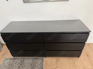 2 Ikea Malm Komoden mit Glasplatte