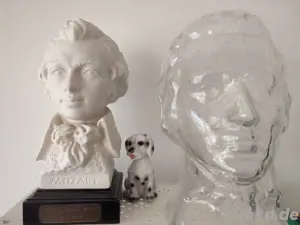 Mozart- und Beethovenfigur Statur, kleiner Dekodalmatiner. 