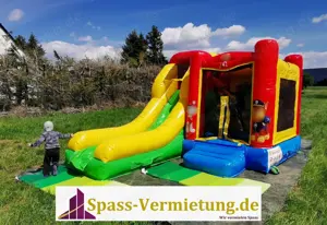 Hüpfburg kleine Hunde ab 72   Tag, Profihüpfburg mit Rutsche