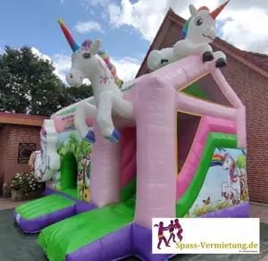 Hüpfburg Einhorn Land ab 158   Tag, Profihüpfburg