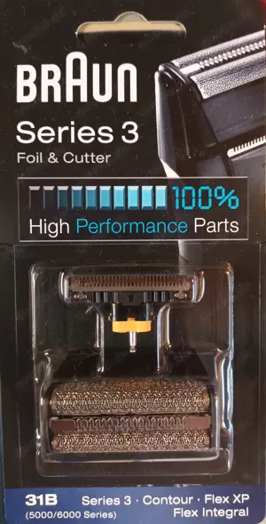 Braun Series 3 Scherfolie und Klingenblock 31B, original