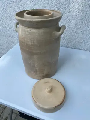 Tongefäß Gärtopf Fermentiertopf mit Deckel 20 Lite